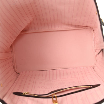 Louis Vuitton Damier Ebene Neo Neverfull MM Rose Ballerine 5 of 16