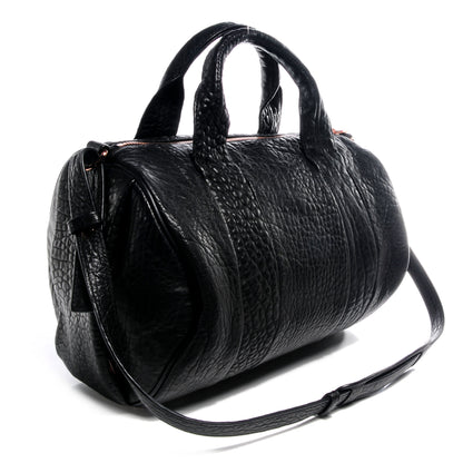 Alexander Wang Pebbled Leather Rocco Black w Rose Gold Hardware 3 of 6