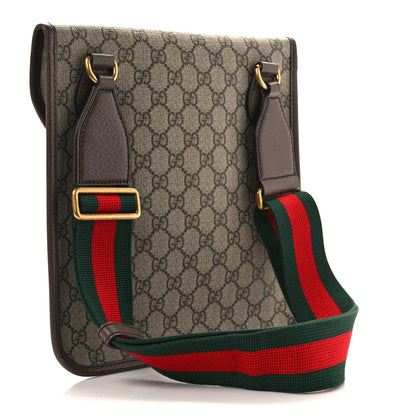 Gucci GG Supreme Monogram Web Medium Neo Vintage Flap Messenger Bag Beige New Acero 3 of 9