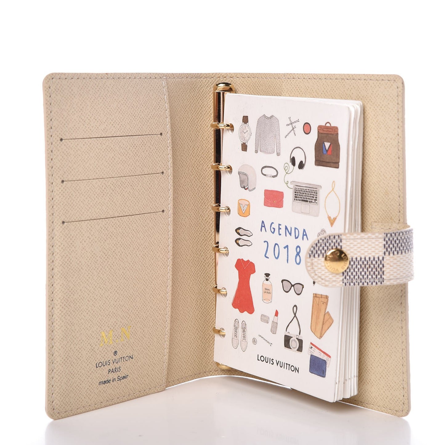 Damier Azur Small Ring Agenda Cover