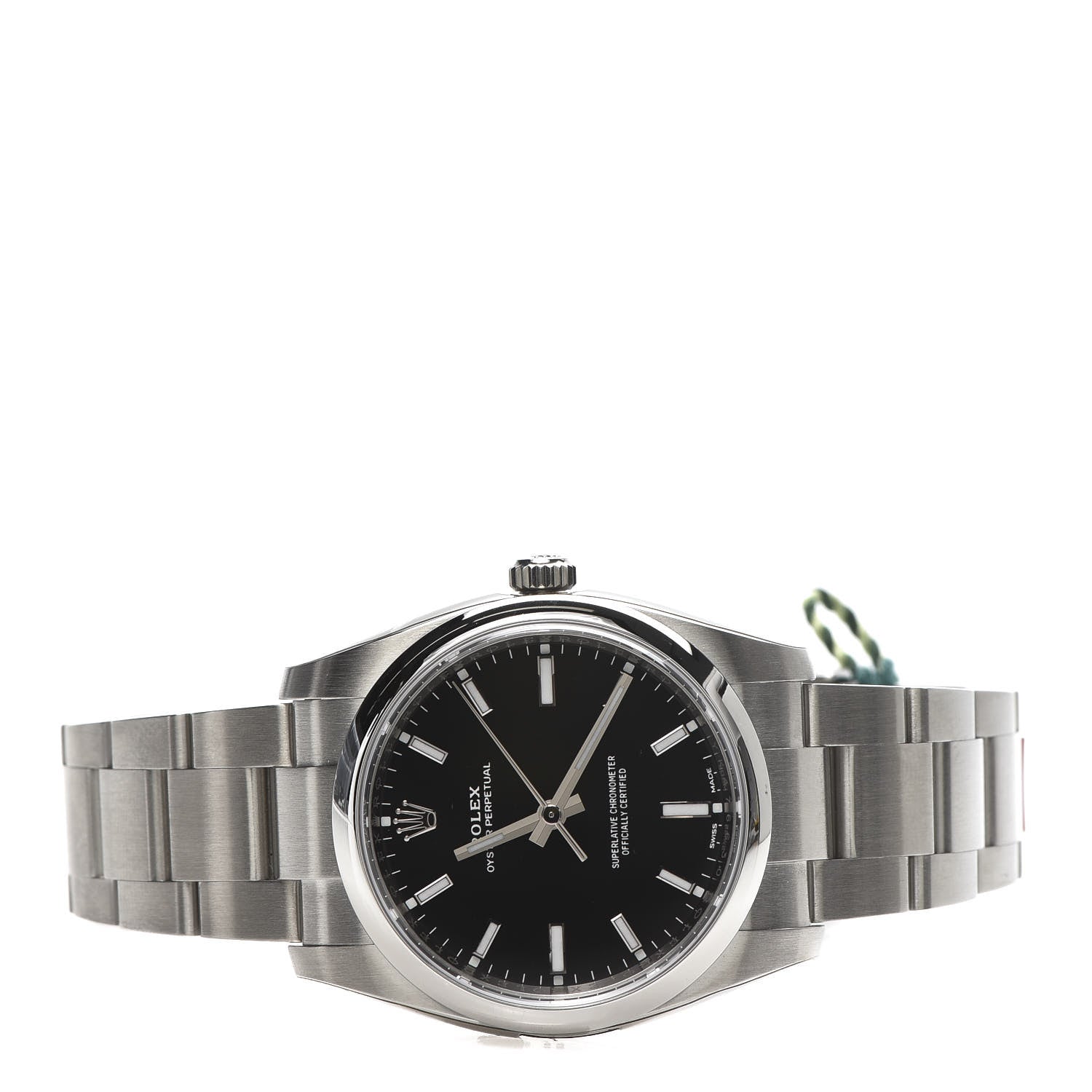 Rolex Stainless Steel 34mm Oyster Perpetual Watch Black 114200 3 of 7