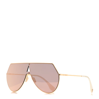 Fendi Metal Mirrored Eyeline Sunglasses FF 0193/S Matte Gold 1 of 8