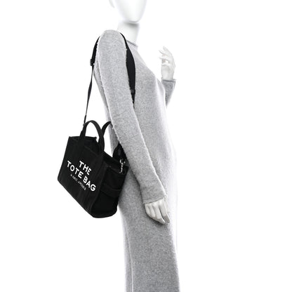 Marc Jacobs Cotton Canvas Small The Traveler Tote Bag Black 2 of 8