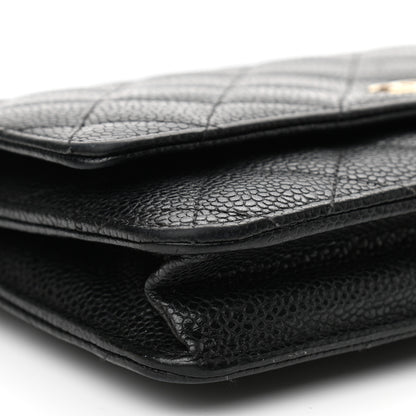 Chanel Caviar Quilted Wallet On Chain WOC Black 10 of 15