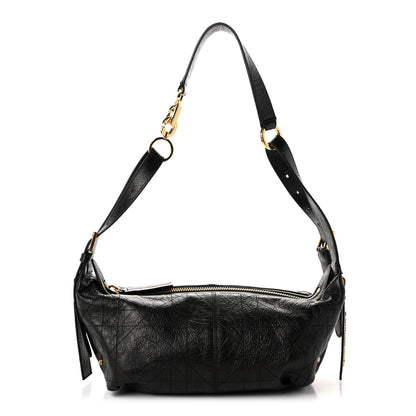 Christian Dior Crinkled Calfskin Macrocannage Small D-Journey Bag Black 1 of 10