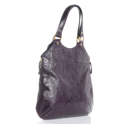 Saint Laurent Leather Tribute Tote Purple 3 of 7