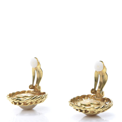 Chanel Pearl Clip On Earrings Gold 3 of 4