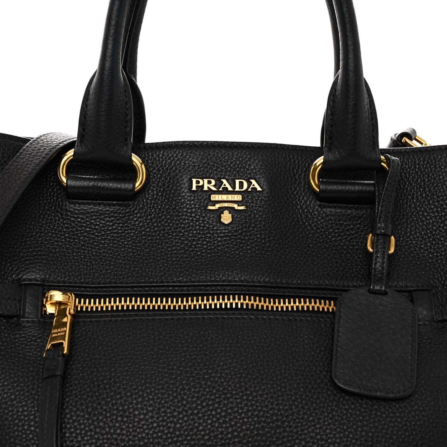 Vitello Daino Shopping Satchel Black