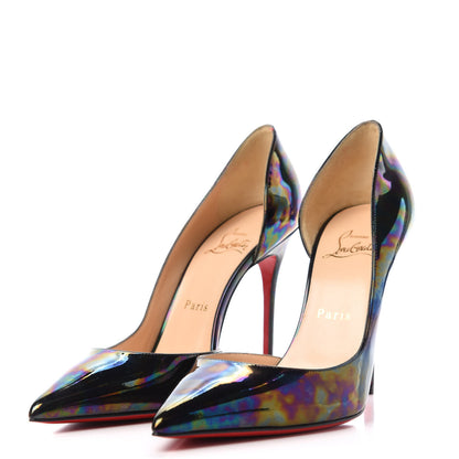 Christian Louboutin Patent Stellar Iriza 100 Pumps 38 Black 3 of 11