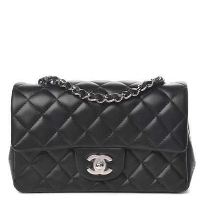Chanel Lambskin Quilted Mini Rectangular Flap Black 1 of 11