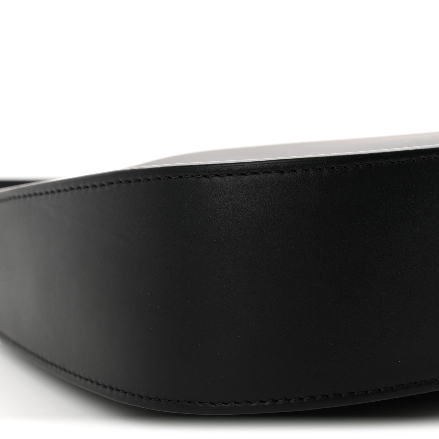 Smooth Calfskin Half Moon Shoulder Bag Black