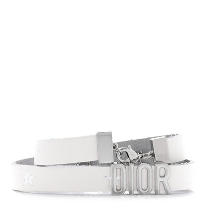 Christian Dior Calfskin Star Dior Double Bracelet White 1 of 5