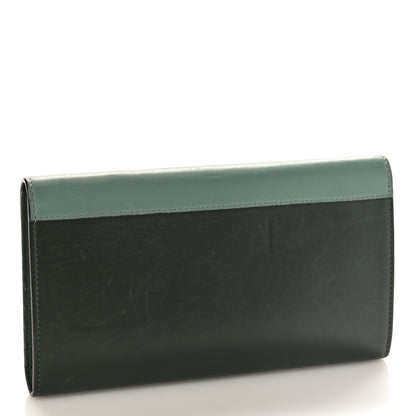 Celine Smooth Calfskin Pocket Tri-Fold Multifunction Envelope Flap Wallet Jade 8 of 8