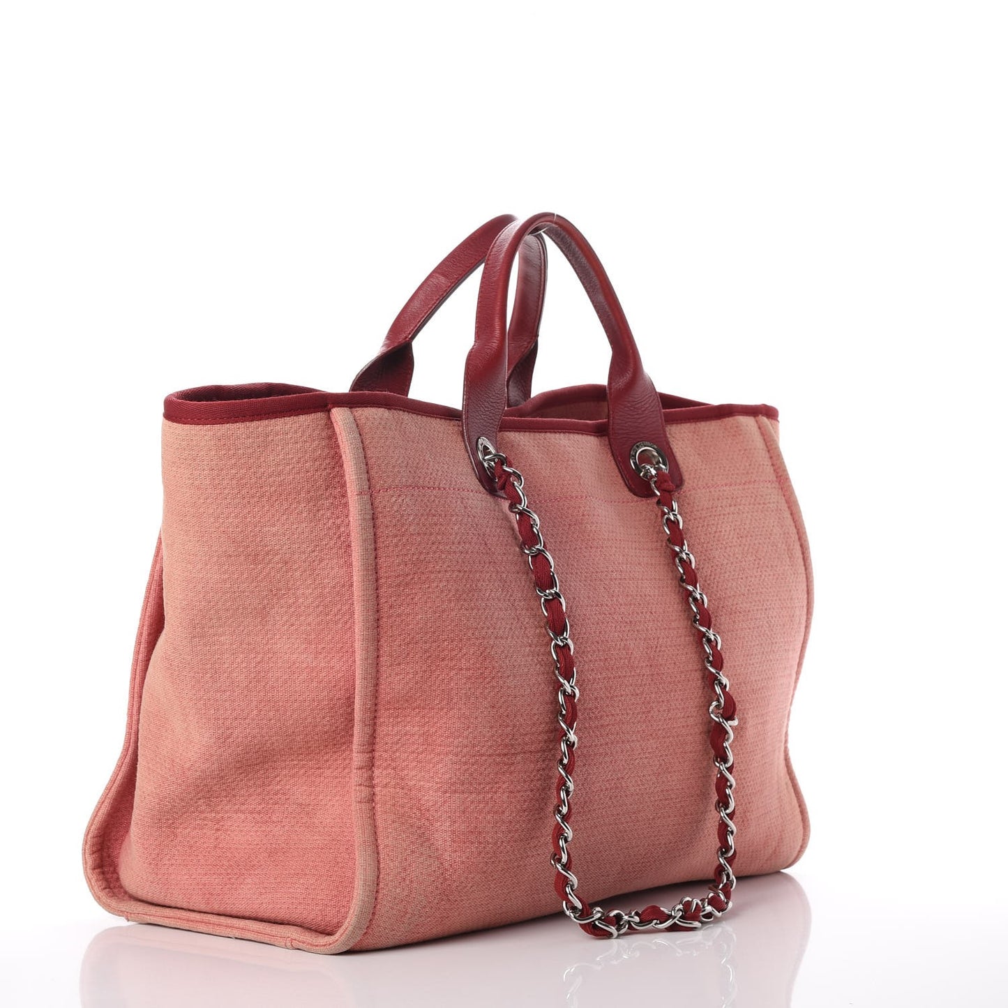 Canvas Large Deauville Tote Red