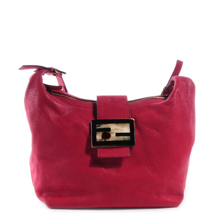 Fendi Vitello Savana Forever Hobo Rosso Scuro Tartaruga Natural 1 of 7