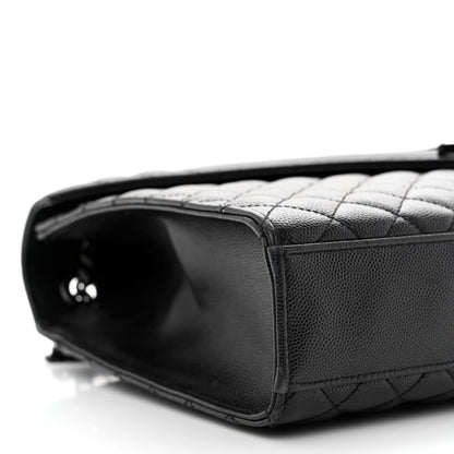 Saint Laurent Grain De Poudre Textured Mixed Matelasse Large Triquilt Monogram Monochrome Satchel Black 10 of 12