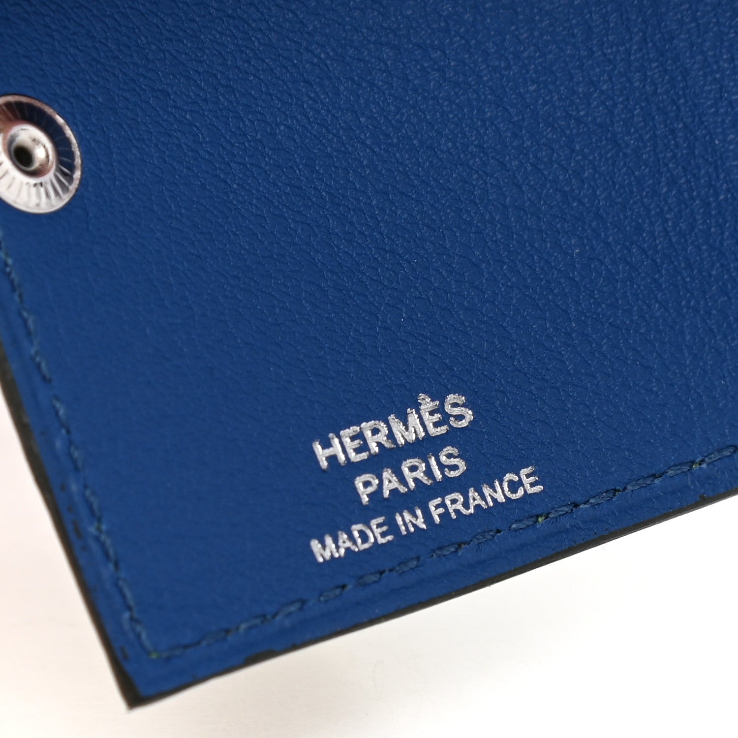 Hermes Evercolor Swift Verso Ulysse Nano Bag Charm Vert Criquet Bleu France 3 of 4