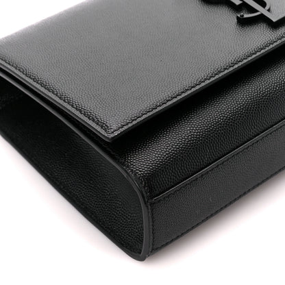 Saint Laurent Grain De Poudre Medium Classic Monogram Monochrome Kate Satchel Black 10 of 12