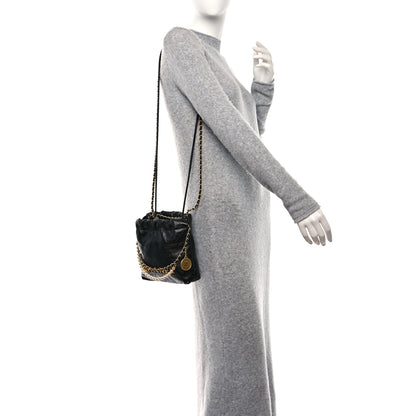 Chanel Shiny Crumpled Calfskin Quilted Pearl Mini Chanel 22 Black 3 of 9