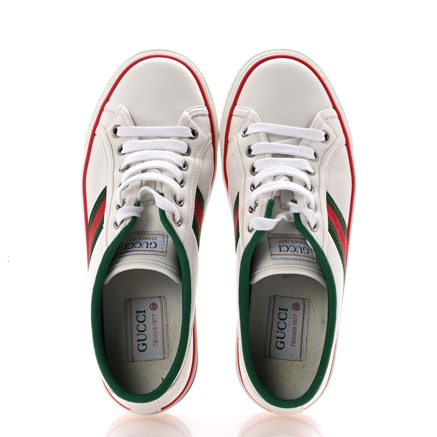 Gucci Canvas Web Womens 1977 Tennis Sneakers 38 White 2 of 8