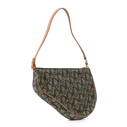 Christian Dior Monogram Mini Saddle Pochette Green 2 of 4