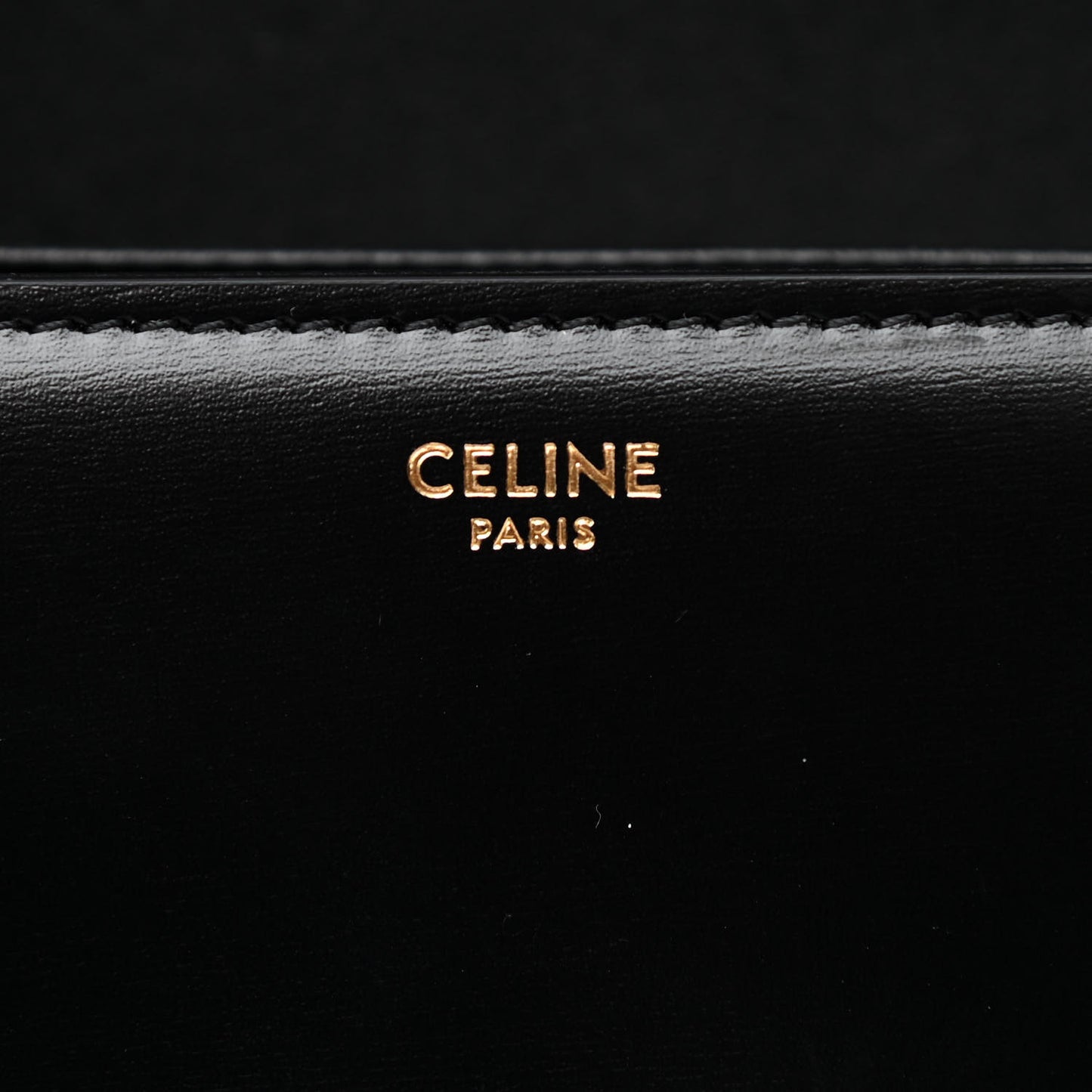 Shiny Calfskin Medium Triomphe Black