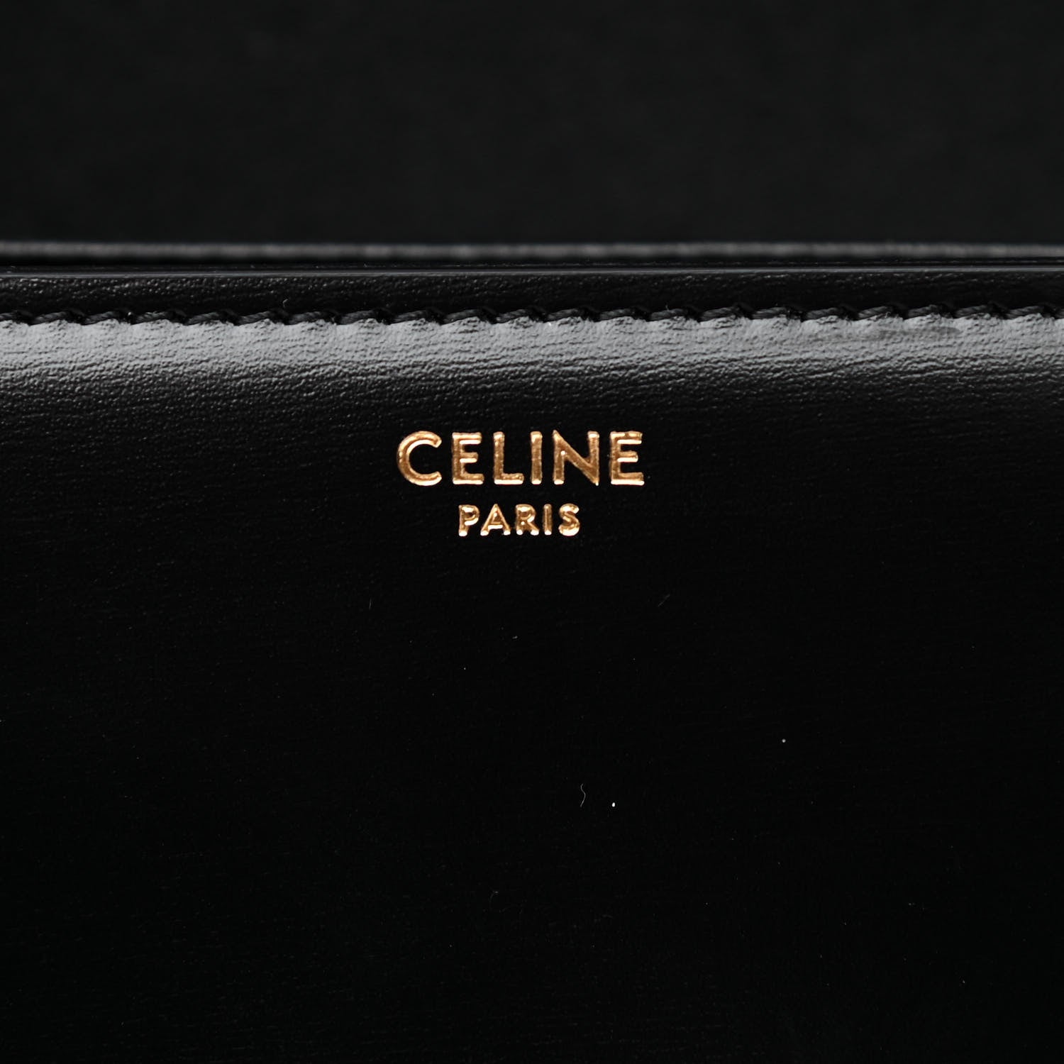 Celine Shiny Calfskin Medium Triomphe Black 6 of 11