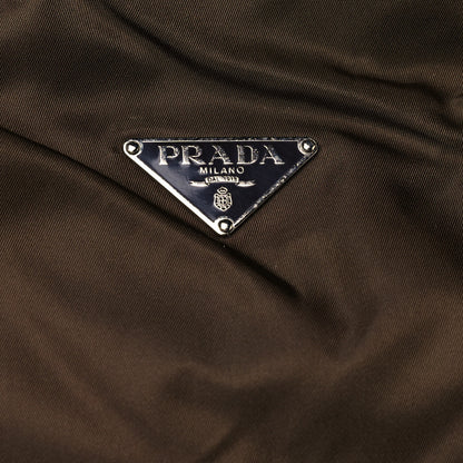 Prada Tessuto Nylon Soft Calfskin Shoulder Bag Brown 7 of 16