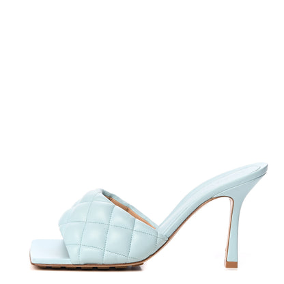 Bottega Veneta Nappa Matelasse Padded Mule Sandals 39 Topazio 1 of 9