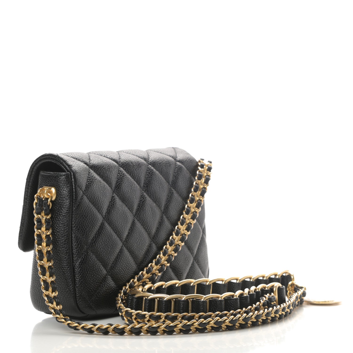Chanel Caviar Quilted Mini Chain Soul Flap Black 3 of 10