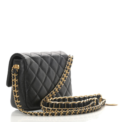 Chanel Caviar Quilted Mini Chain Soul Flap Black 3 of 10