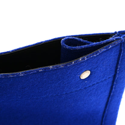 Saint Laurent Wool Rive Gauche Tote Blue 11 of 12