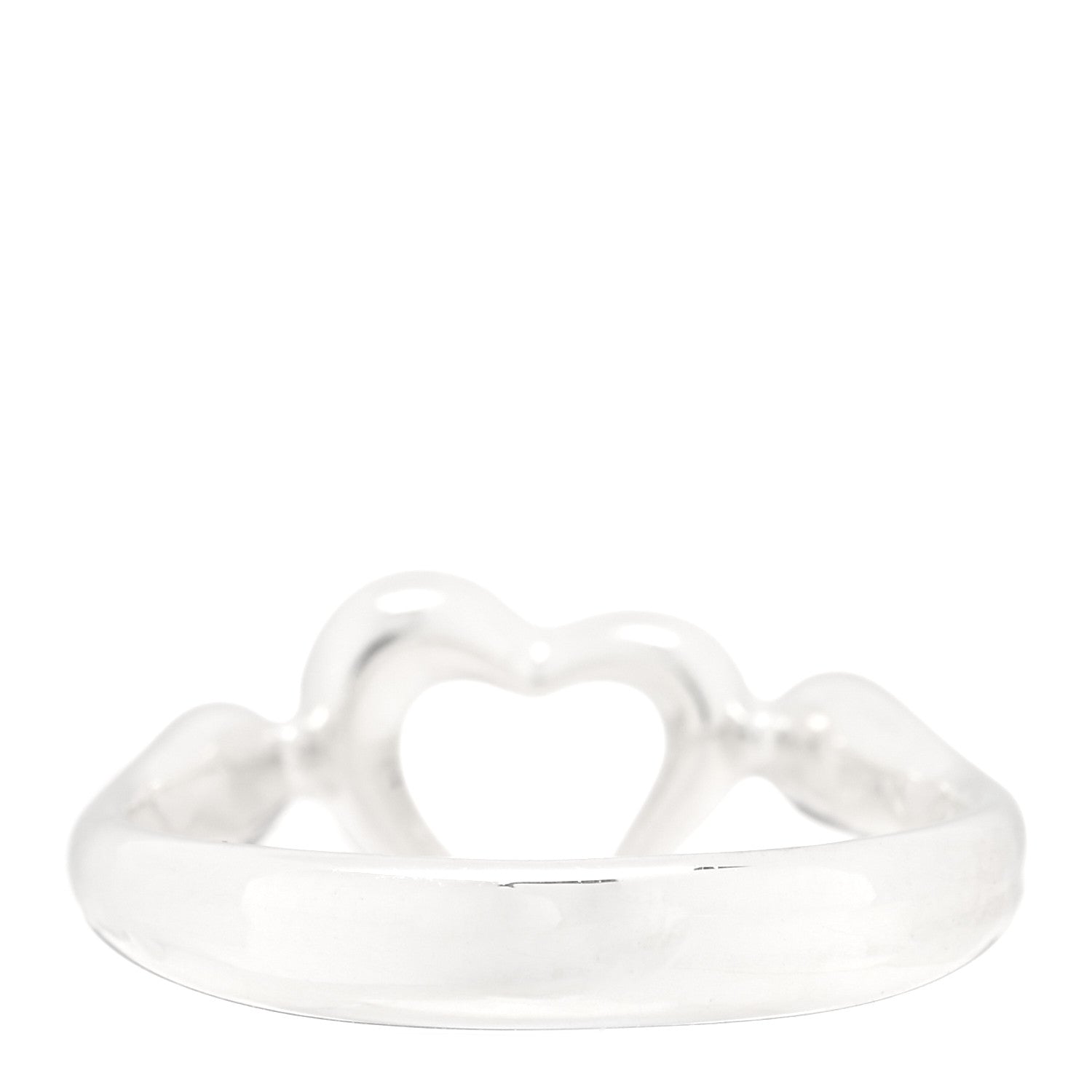Tiffany Sterling Silver Elsa Peretti Open Heart Ring 49 5 3 of 4