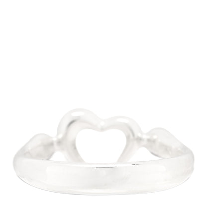 Tiffany Sterling Silver Elsa Peretti Open Heart Ring 49 5 3 of 4