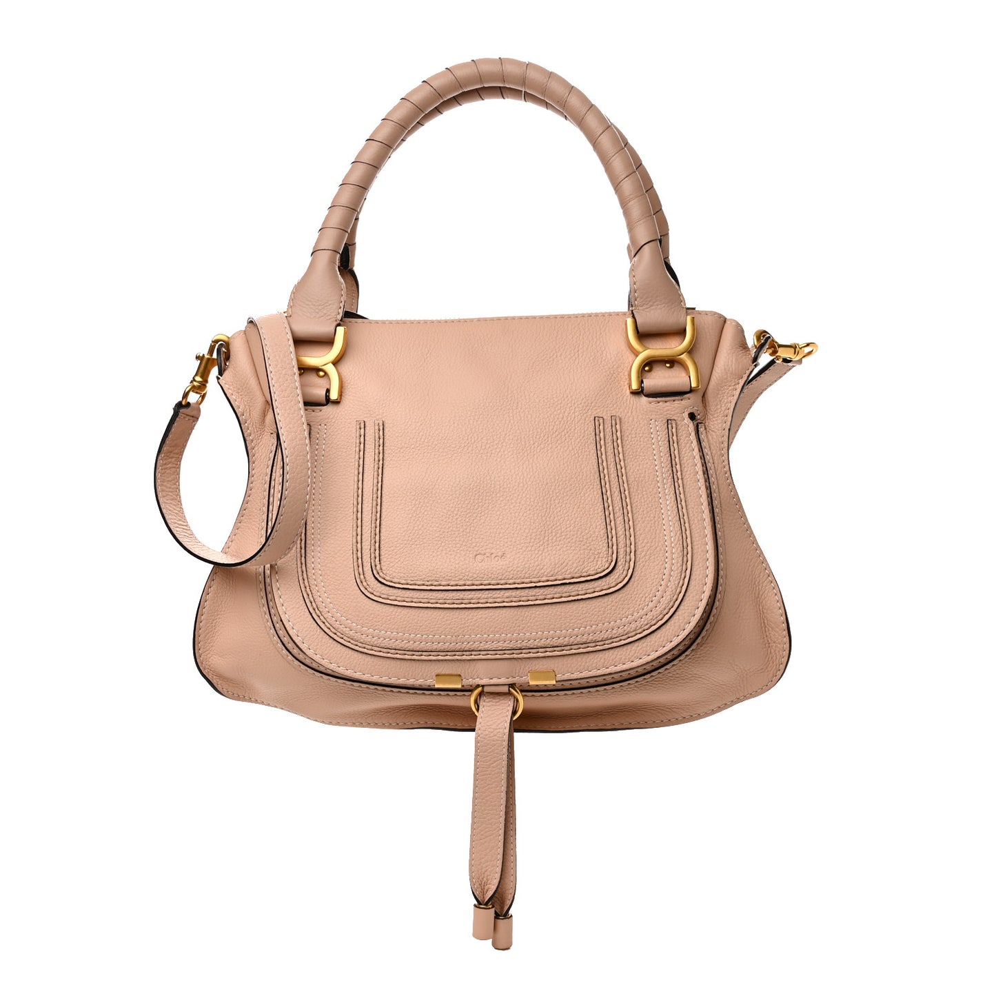 Calfskin Medium Marcie Satchel Blush Nude