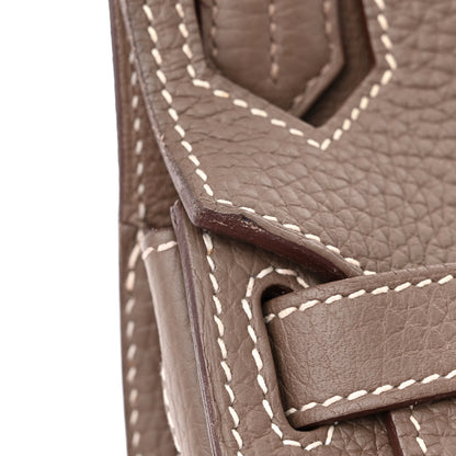 Hermes Taurillon Clemence Jypsiere 28 Etoupe 11 of 14