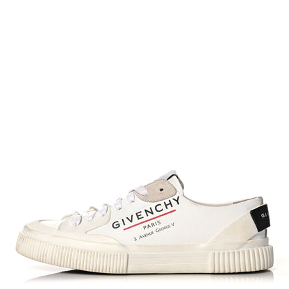 Givenchy Canvas Logo Tennis Light Low Top Sneakers 36.5 White 1 of 13