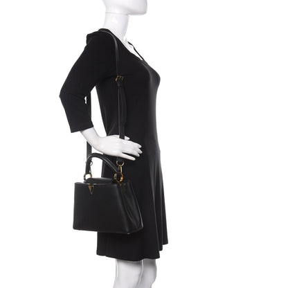 Louis Vuitton Taurillon Capucines BB Black 2 of 8