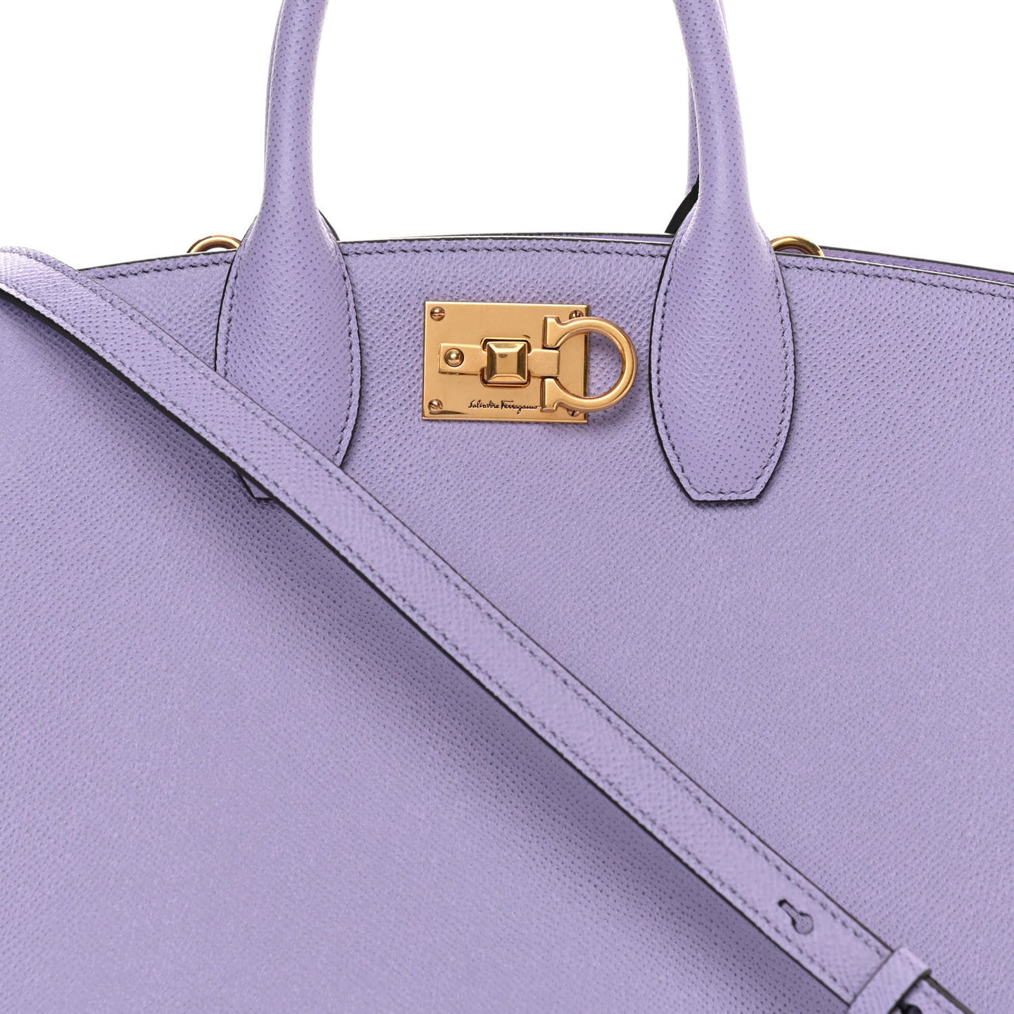 Hammered Calfskin Medium The Studio Box Bag Spring Crocus