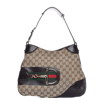 Gucci Monogram Hasler Hobo Dark Brown 1 of 14