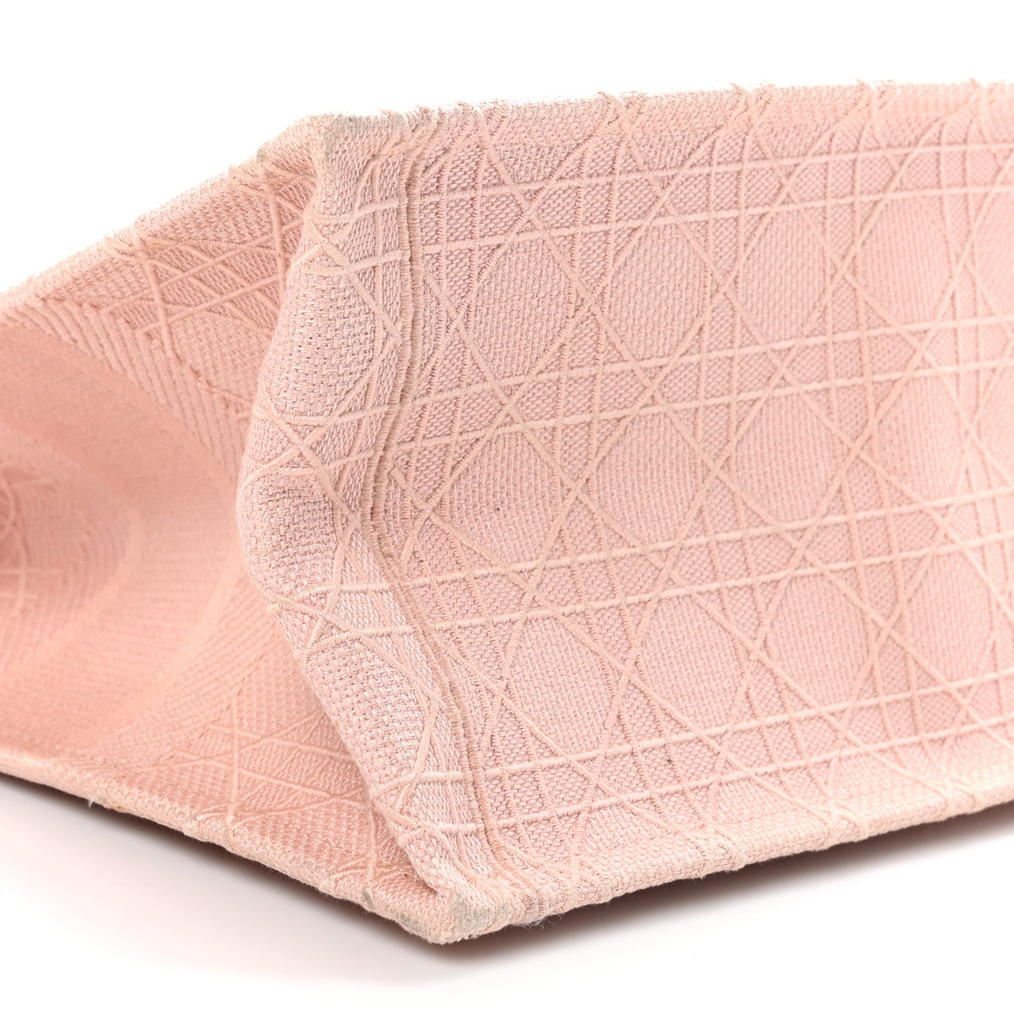 Canvas Embroidered Cannage Medium Book Tote Bois de Rose