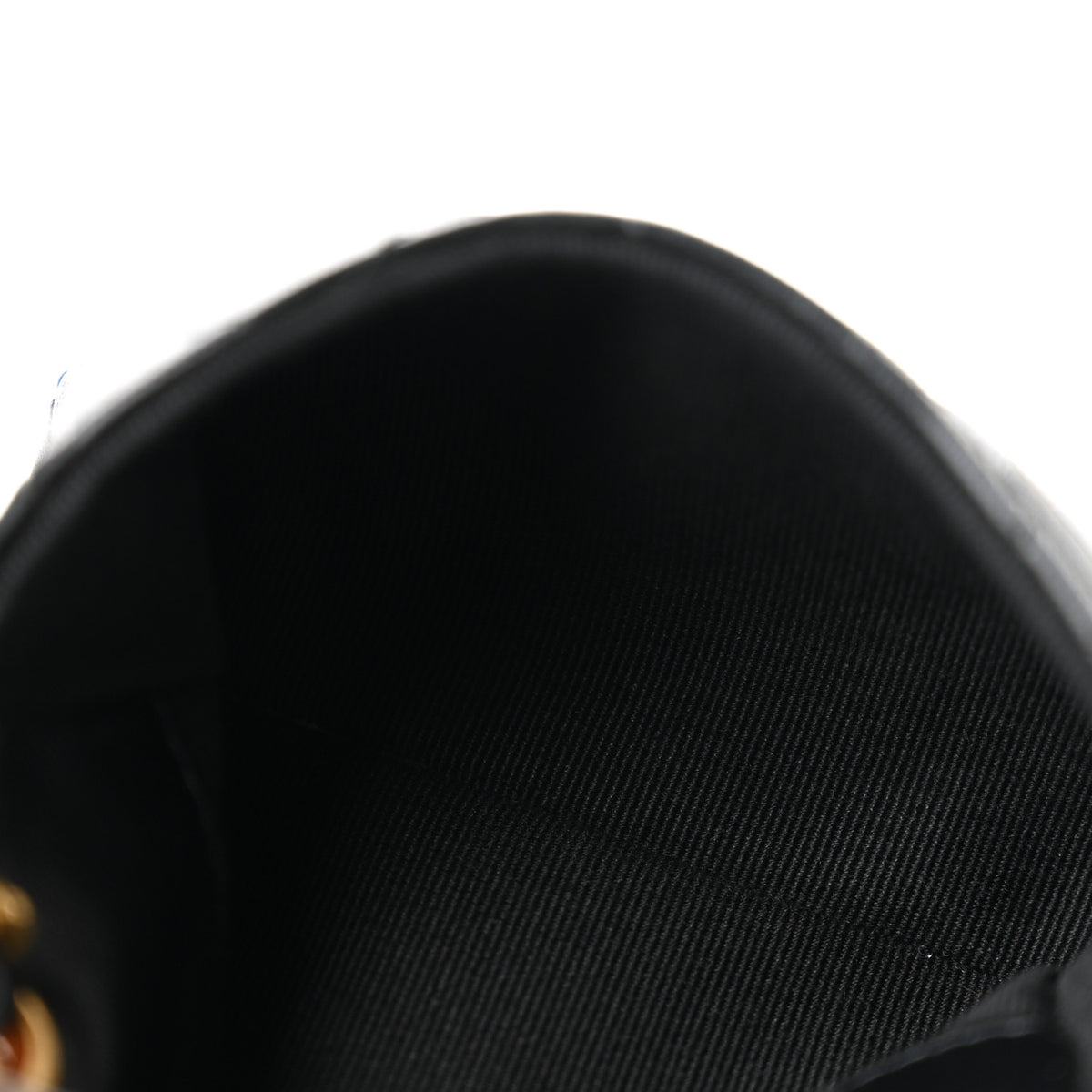 Lambskin Coco Enamel Quilted Mini Chain Belt Bag Black