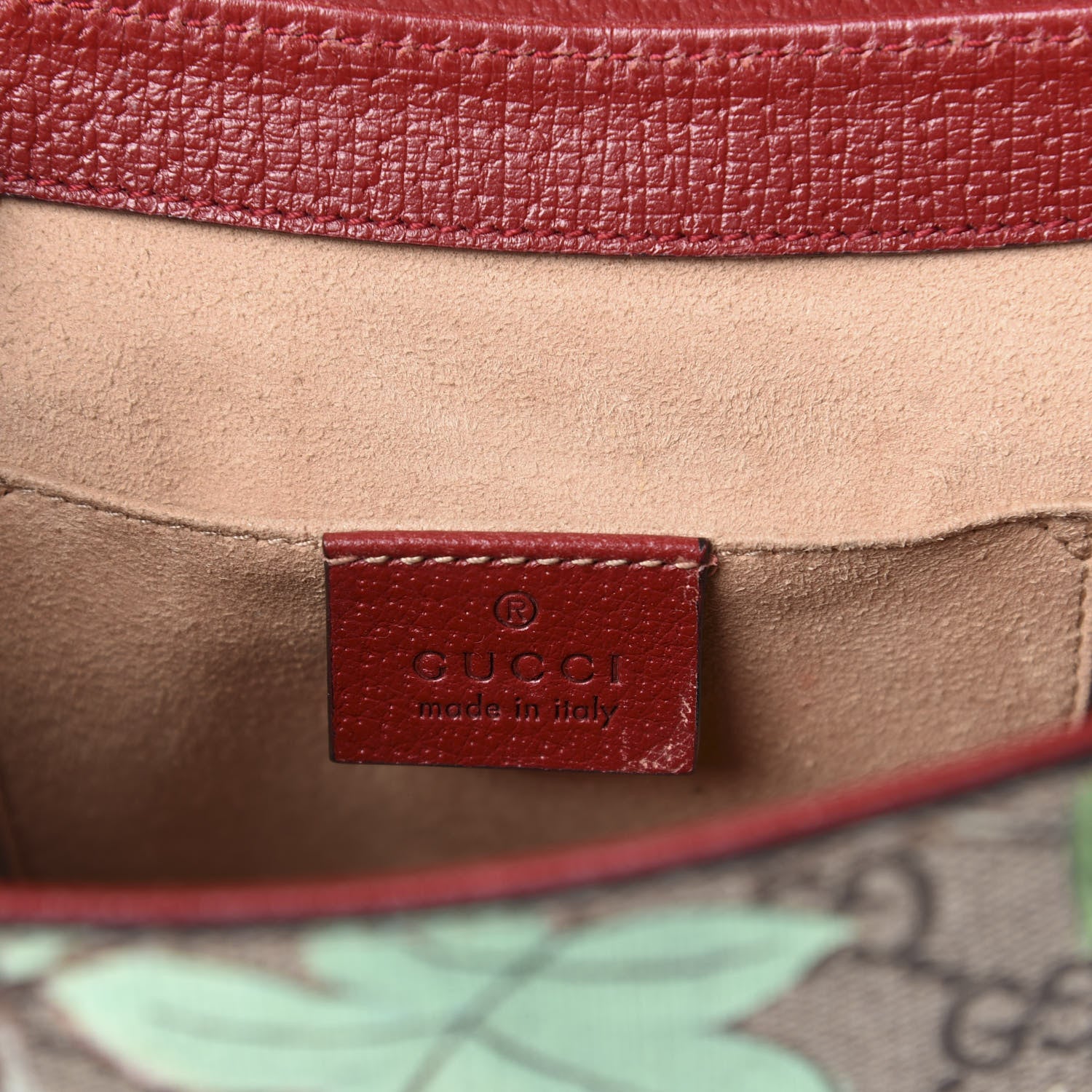 Gucci GG Supreme Monogram Tian Web Medium Padlock Messenger Shoulder Bag Beige Multicolor New Acero 8 of 11