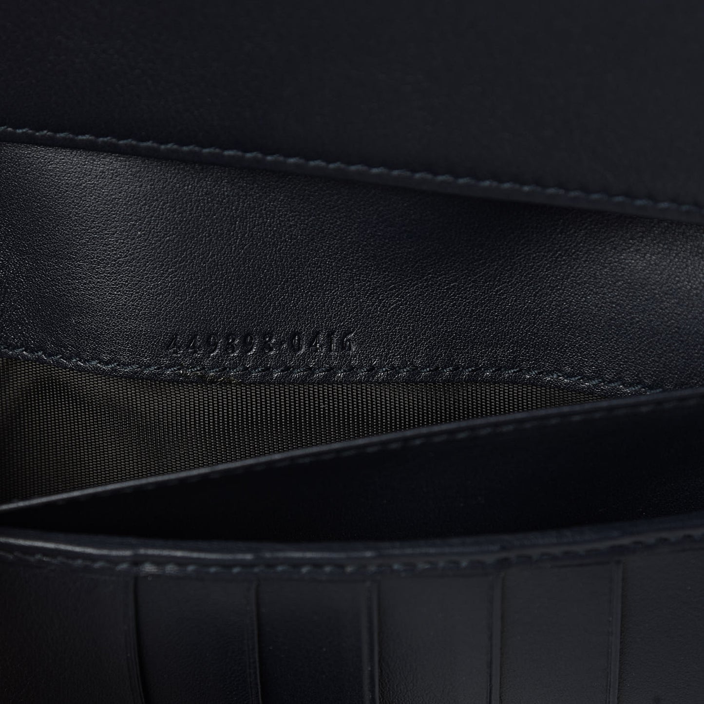 Microguccissima Continental Flap Wallet Navy