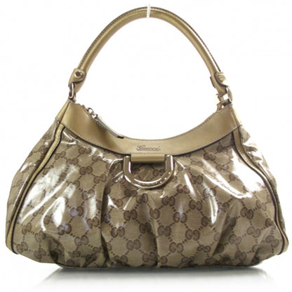 Gucci Monogram Crystal D Gold Hobo 1 of 10
