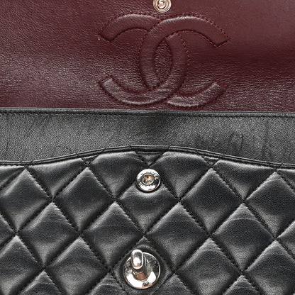 Chanel Lambskin Quilted Medium Double Flap Black 18 of 21