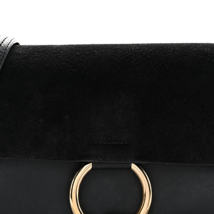Chloe Suede Calfskin Small Faye Shoulder Bag Black 7 of 11