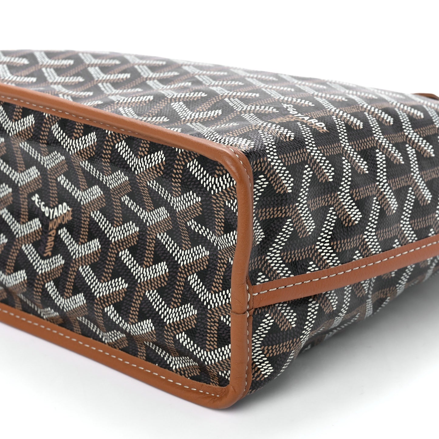 Goyardine Reversible Mini Anjou Black Gold
