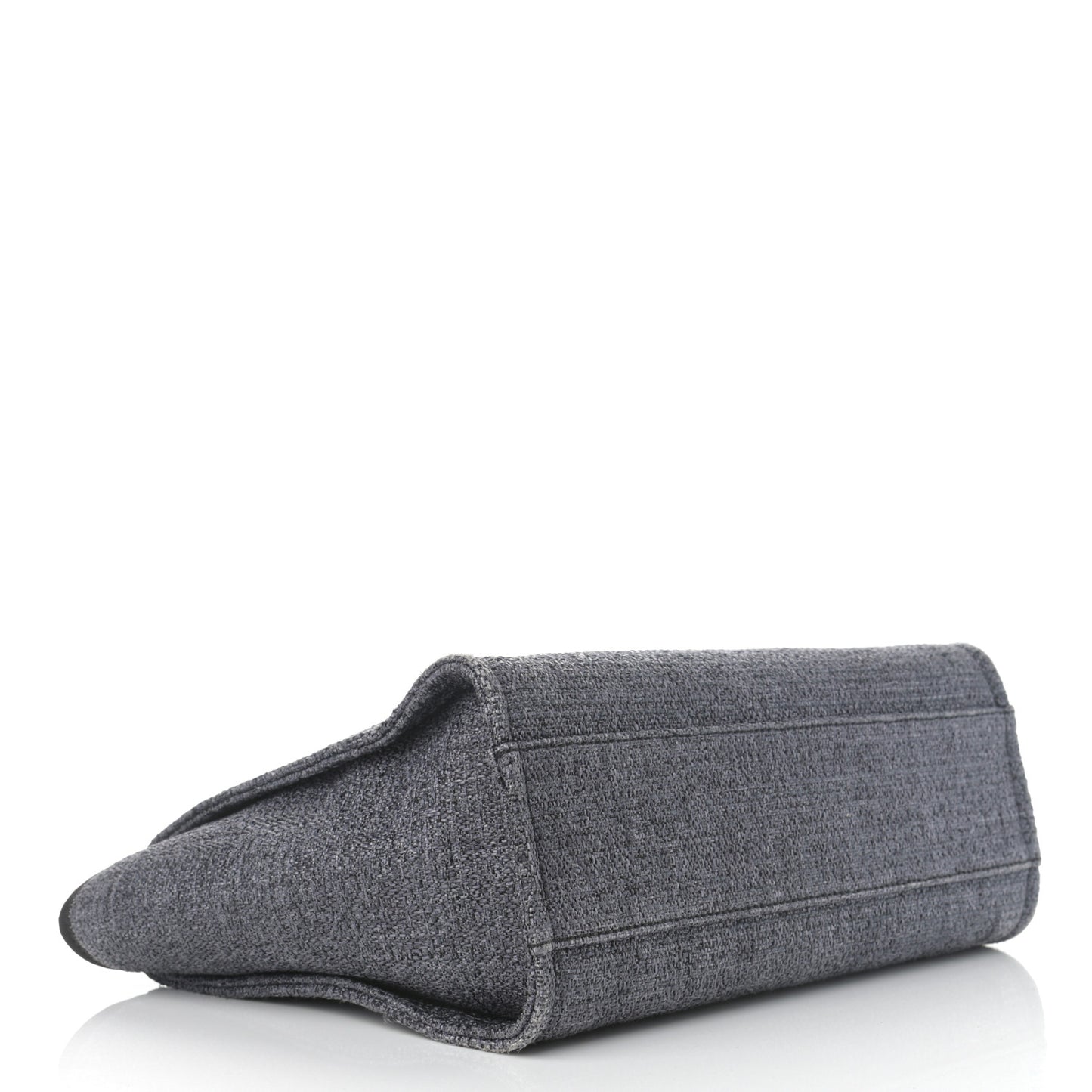 Woven Straw Raffia Small Deauville Tote Charcoal