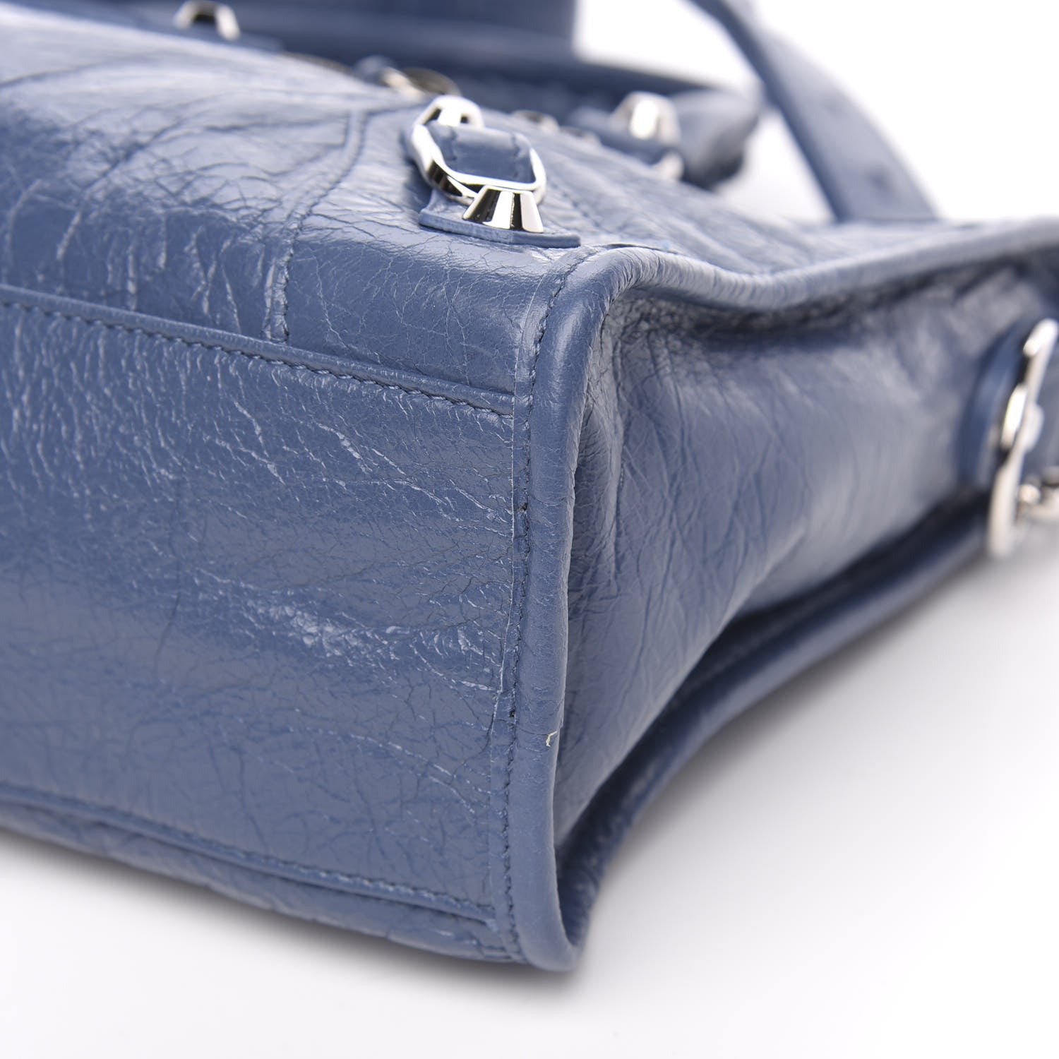 Balenciaga Agneau Classic Silver Hardware S City Denim Blue 9 of 9